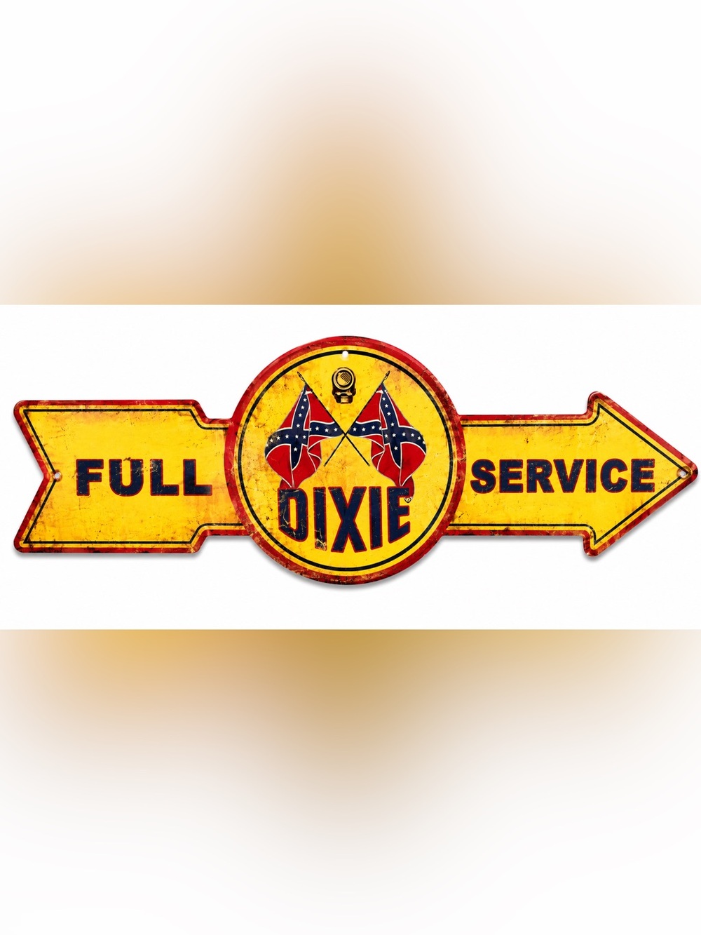 NEW Large Full Service Dixie Metal Sign
